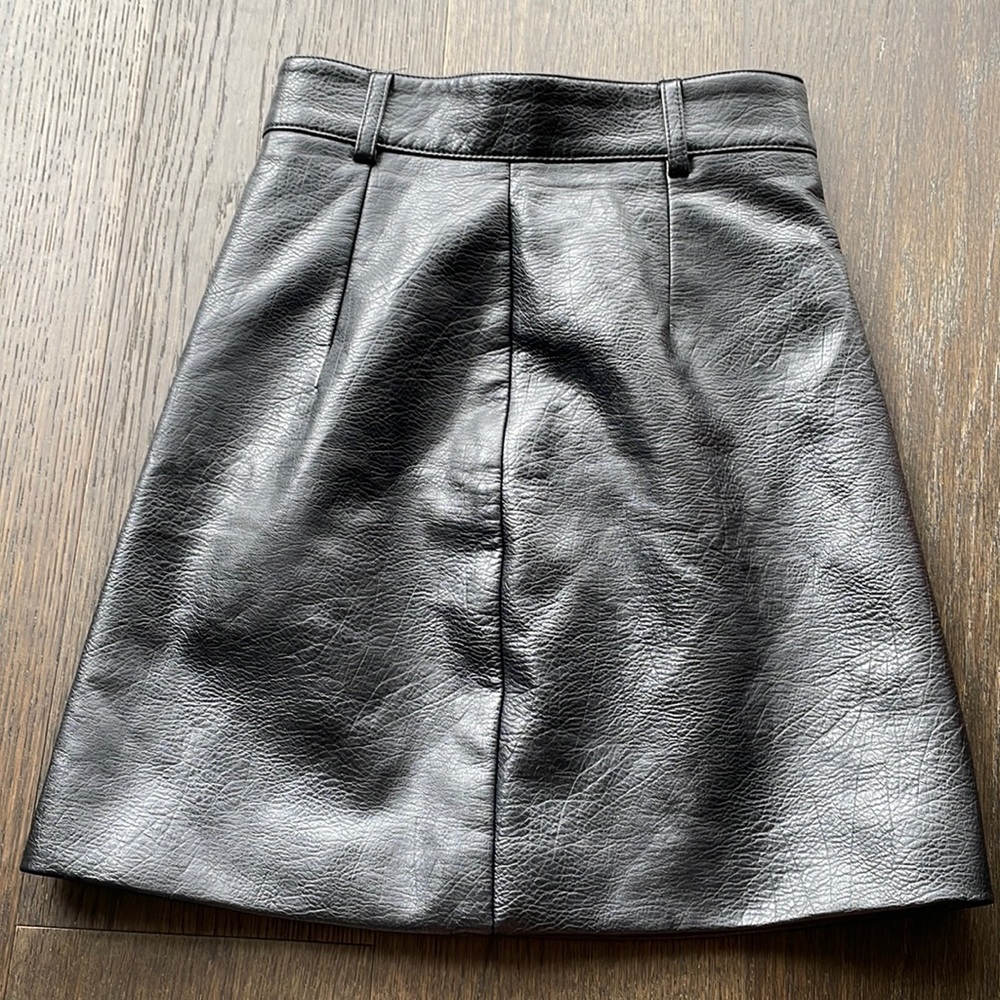 H&M Divided Faux Leather Skirt